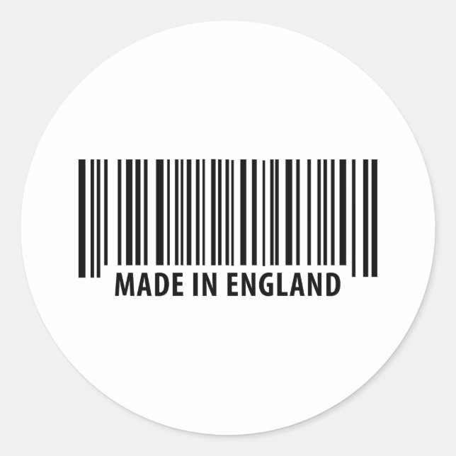 Sticker Rond code-barres fabriqué en angleterre (Devant)