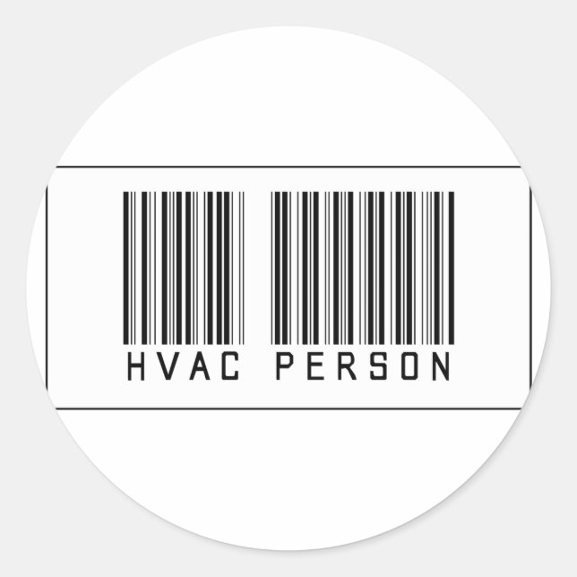 Sticker Rond Code-barres personne HVAC (Devant)