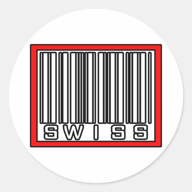 Sticker Rond Code-barres suisse (Devant)