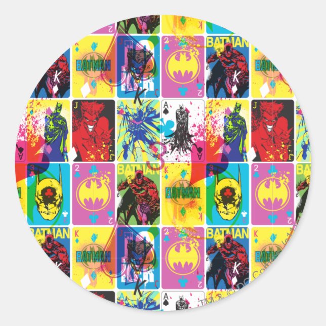Sticker Rond Code couleur Batman Motif 2 (Devant)