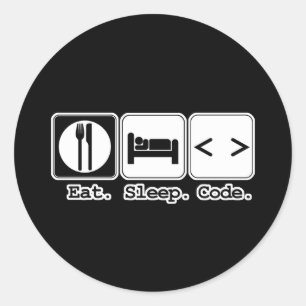 Sticker Rond code de sommeil