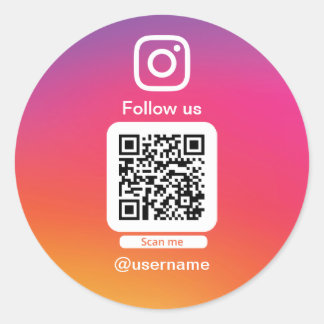 Sticker Rond Code QR Instagram