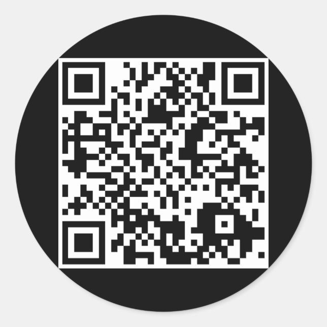 Sticker Rond code QR personnalisable (Devant)