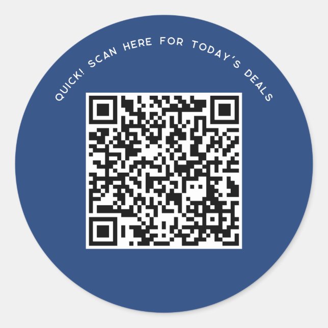 Sticker Rond Code QR personnalisé Marketing PME (Devant)