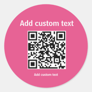 Sticker Rond code QR personnalisé personnalisation site Web Cla