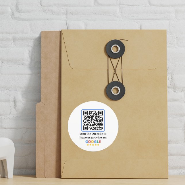 Sticker Rond Code QR pour les avis Google (Créateur téléchargé)