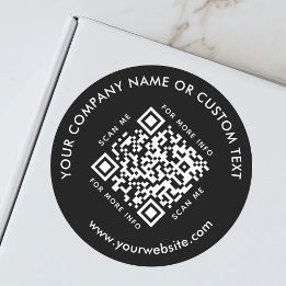 Sticker Rond Code QR scannable Entreprise Entreprise moderne No