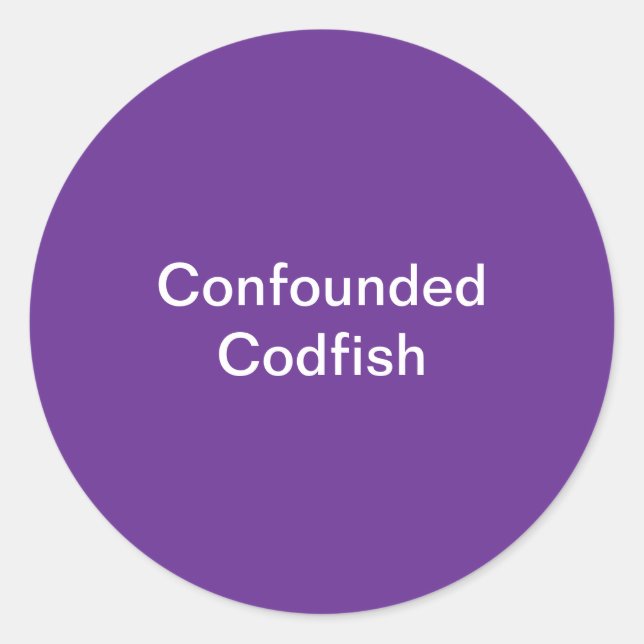 Sticker Rond Codfish confus (Devant)