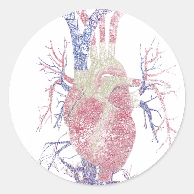Sticker Rond Coeur (Biro) (Devant)