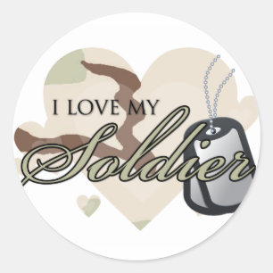 Sticker Rond Coeur Camouflage