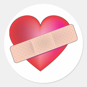 Sticker Rond Coeur curatif