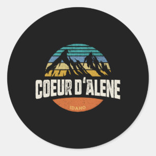 Sticker Rond Coeur D Alene Idaho