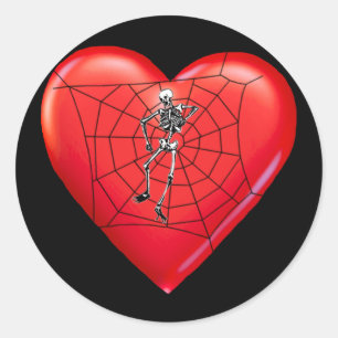 Sticker Rond Coeur d'araignée