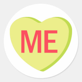 Sticker Rond Cœur de bonbon - MOI