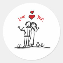Coeur de couple mignon et salutations de bonjour