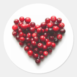 Sticker Rond Cœur de Cranberry