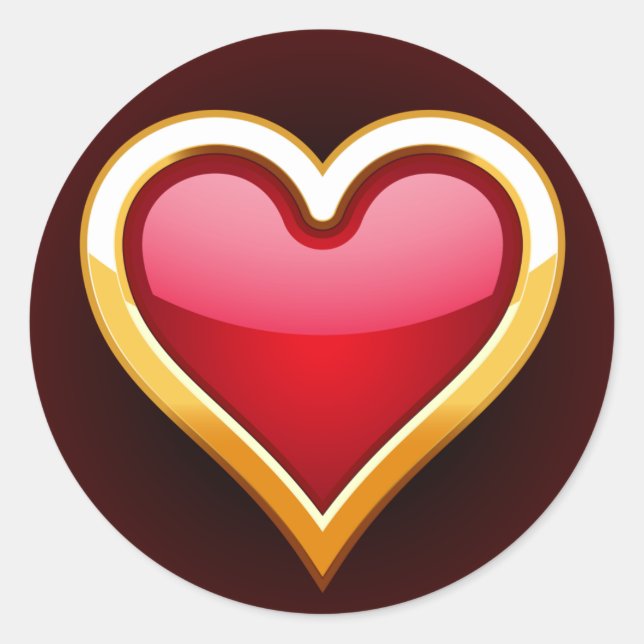 STICKER ROND COEUR D'OR CADÉ (Devant)