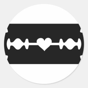Sticker Rond coeur d'une lame d'amour