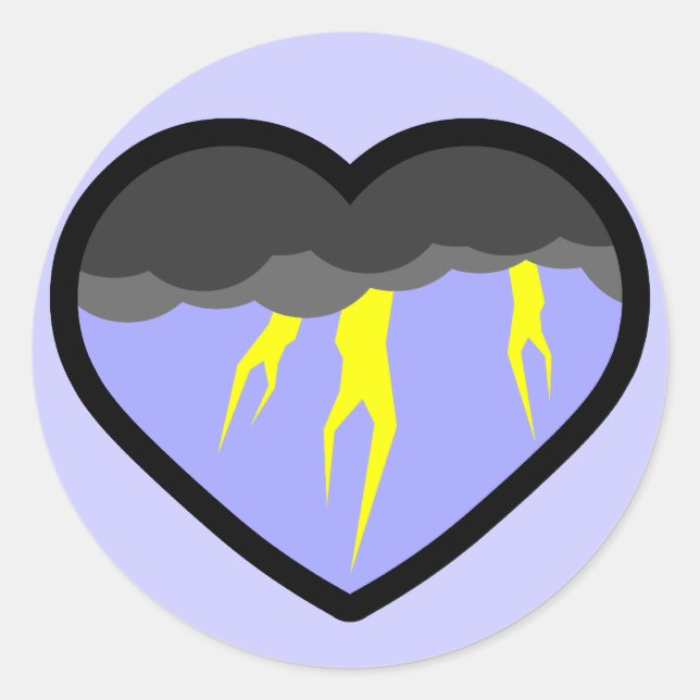 Sticker Rond Coeur élémentaire d'air (Devant)