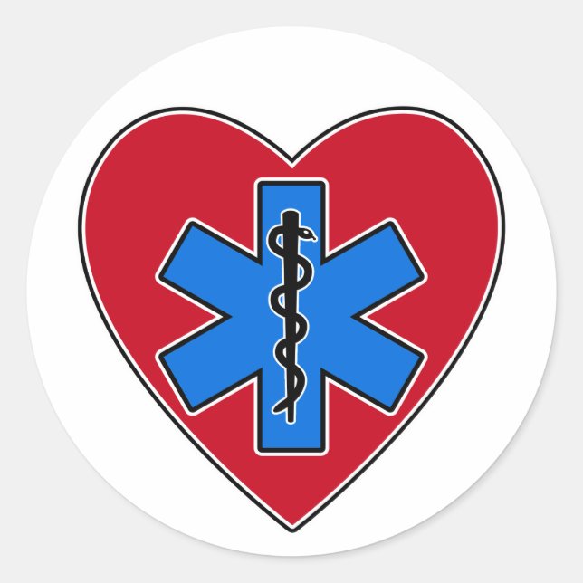 Sticker Rond Coeur EMT (Devant)