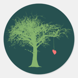 Sticker Rond Coeur fragile