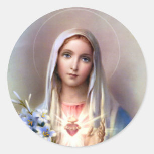 Sticker Rond Coeur immaculé de Marie