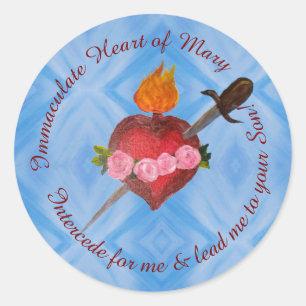 Sticker Rond Coeur immaculé de Marie