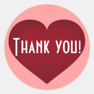 Sticker Rond coeur Merci