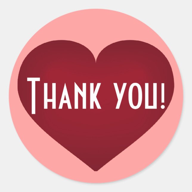 Sticker Rond coeur Merci (Devant)