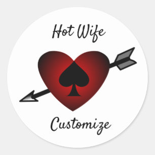 Sticker Rond Coeur mignon Black Spade Thunder_Cove