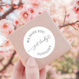 Sticker Rond Coeur Nous Espérons Que Vous Obtenez Lucky Mariage