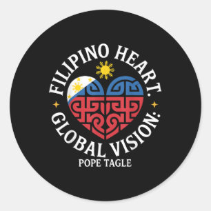 Sticker Rond Coeur philippin Vision mondiale Pope Tagle