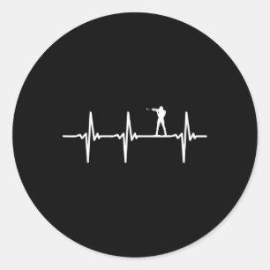 Sticker Rond Coeur Pour Biathlon Coeur