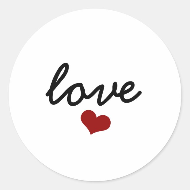 Sticker Rond coeur rouge (Devant)