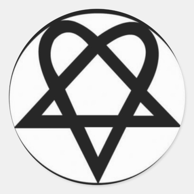 Sticker Rond coeurHIM (Devant)