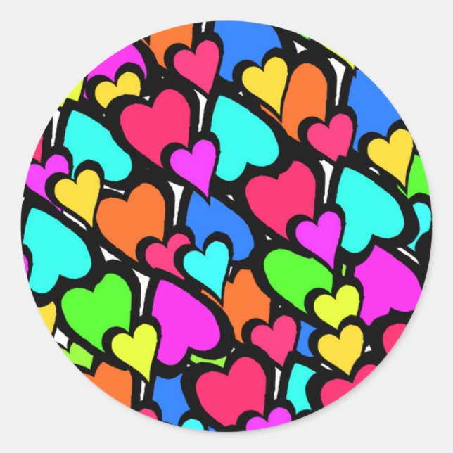 Sticker Rond Coeurs 2011 (Devant)