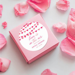 Sticker Rond Cœurs d'amour en ficelle suspendus Enterrement de 