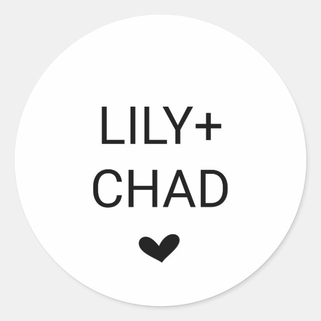 Sticker Rond Coeurs d'amour Mariage Enveloppe sceaux (Devant)