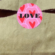 Coeurs d'amour rouge rétro Typographie noire Valen