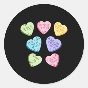 Sticker Rond Cœurs de conversation d'infirmière en cardiologie 