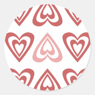 Sticker Rond Cœurs de la Saint-Valentin Mignons – Conception d'