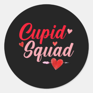 Sticker Rond Coeurs d'escouade mignon Drôle Saint-Valentin pour