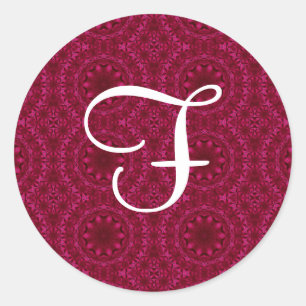 Sticker Rond Coeurs et fleurs Abstraits