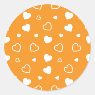 Sticker Rond Coeurs stylisés motif 8