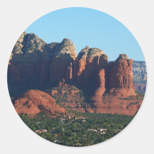 Sticker Rond Coffee Pot Rock I à Sedona Arizona (Devant)