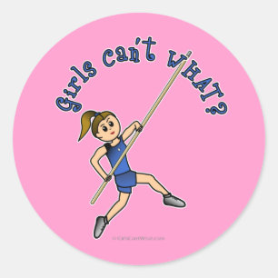 Sticker Rond Coffre-fort - Bleu (clair)