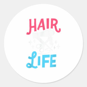 Sticker Rond Coiffeur de vie coiffeur coiffeur coiffeur coiffeu