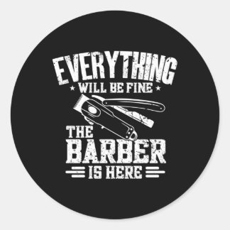 Sticker Rond Coiffeuse coiffeuse coiffeuse barbier