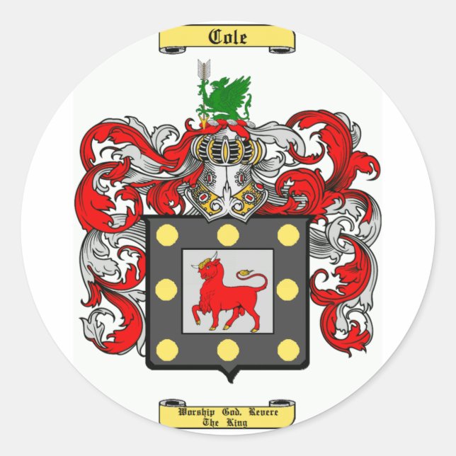 Sticker Rond cole (irlandais) (Devant)
