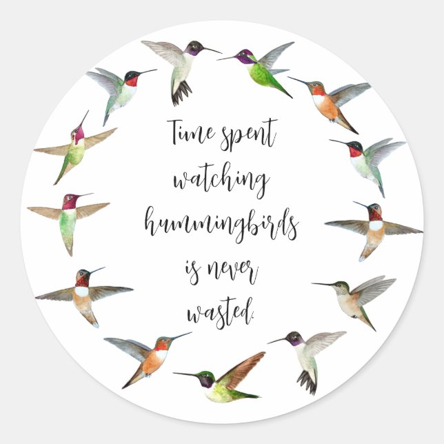 Sticker Rond Colibri (Devant)